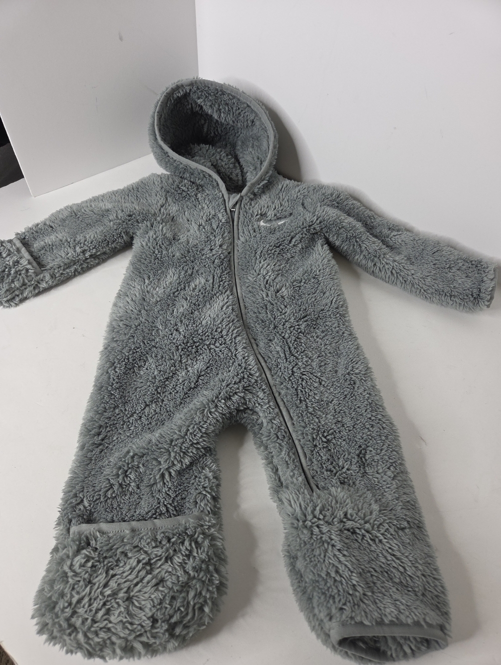 Nike Baby Boy Or Girl Soft Dusty Teal Sherpa All In 1 Hooded Outerwear 6 Months